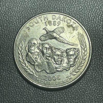 回流1222 - 美国州币系列之2006年南达科他州 拉什莫尔山、环颈雉鸡