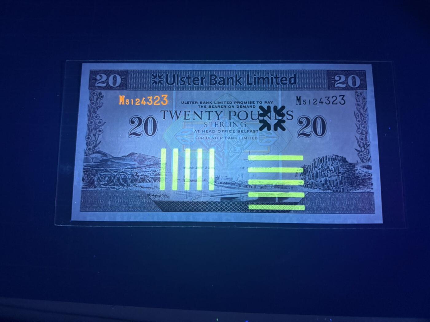 【炜奕收藏】，第五十三期 2014年北爱尔兰阿尔斯特银行20镑，UNC品相