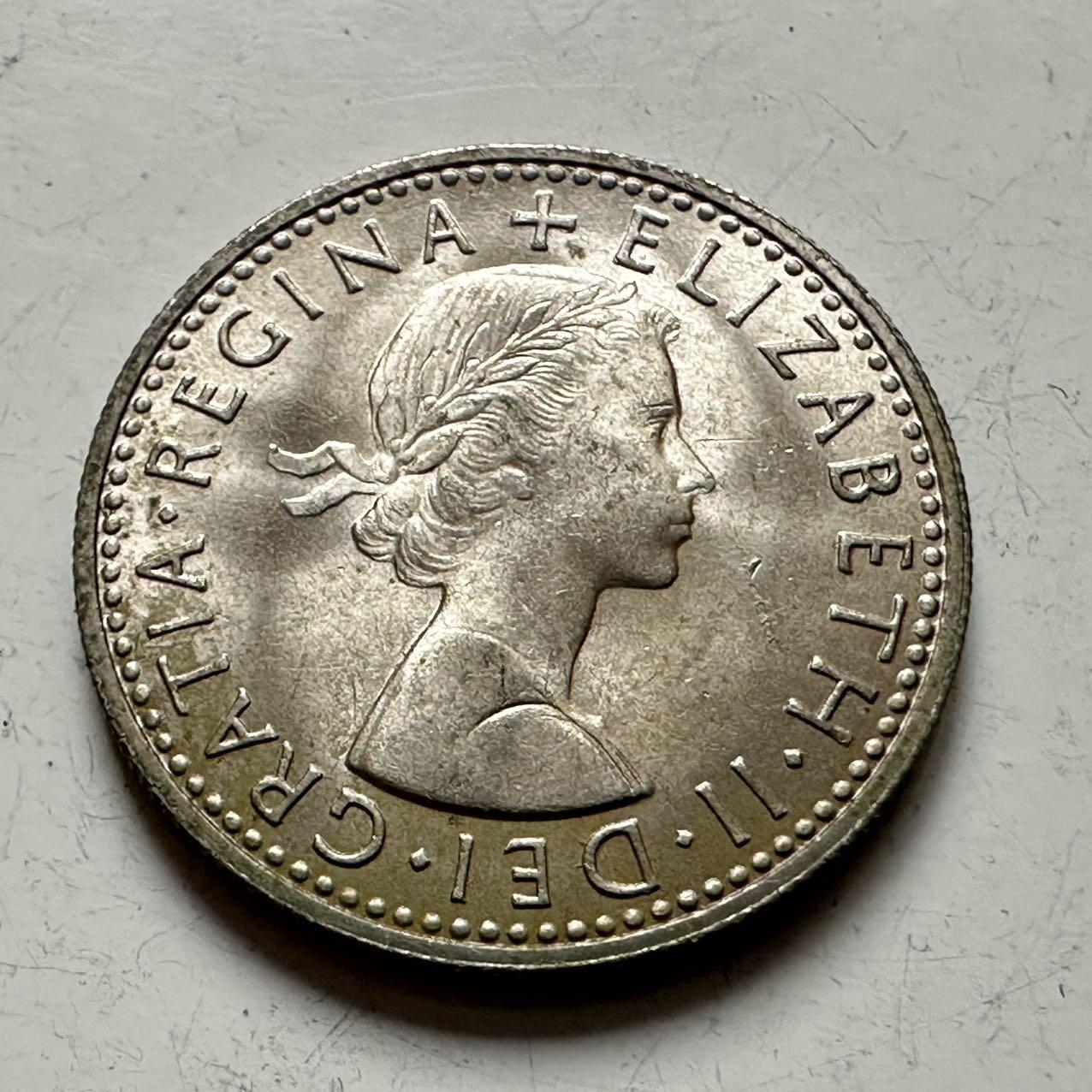 🌹外币初藏🌹🐯2025年第141场  每周二四六晚8️⃣点 接代拍 英国1965年六便士 