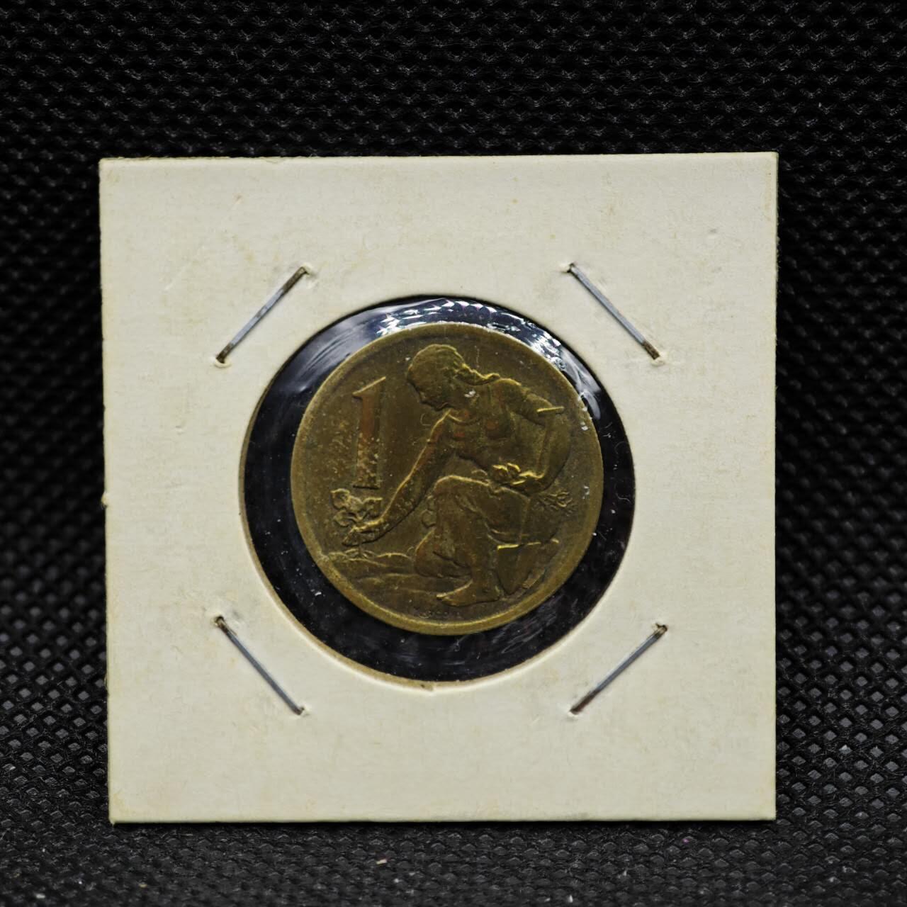 【淘币小摊】实时拍第八百三十一拍   散币场   满百包邮可预留二周 每周一统一发货    捷克斯洛伐克1963年1克朗