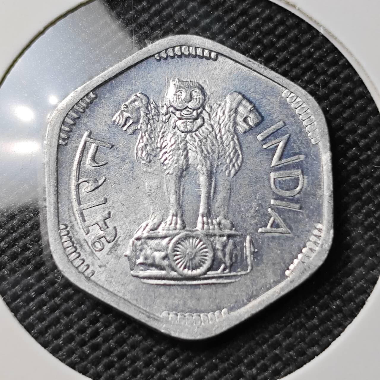 KK钱币收藏小铺 第380期  2月预留时间 周末发货  1969印度3派沙 好品