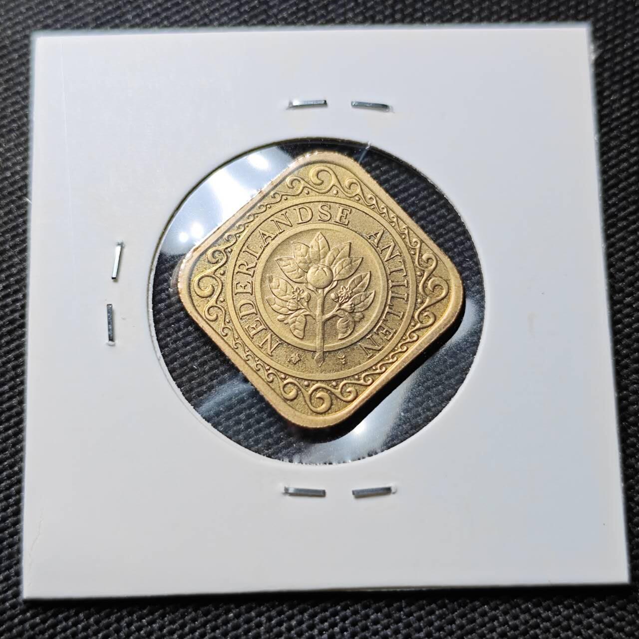 KK钱币收藏小铺 第380期  2月预留时间 周末发货   2002荷属安地列斯50分 好品