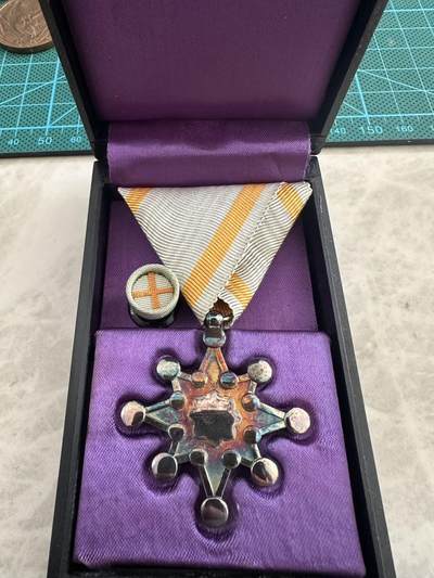 蒂克钱币-第52场 日本勋章徽章 专场 - 日本 勋七等瑞宝章 带勋略 