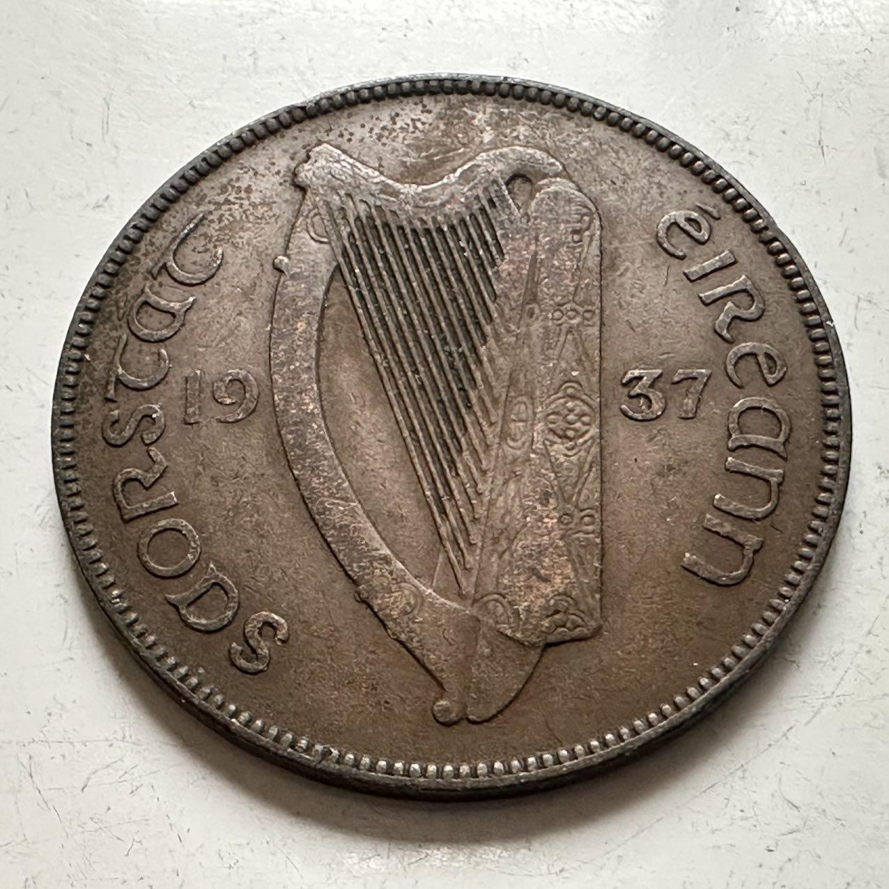 🌹外币初藏🌹🐯2025年第141场  每周二四六晚8️⃣点 接代拍 爱尔兰1937年一便士 a