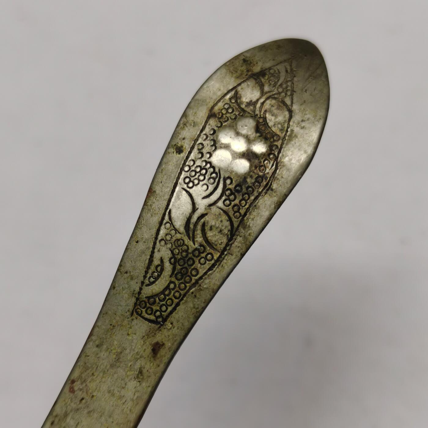 杂件专场89期 清代老银花纹发簪