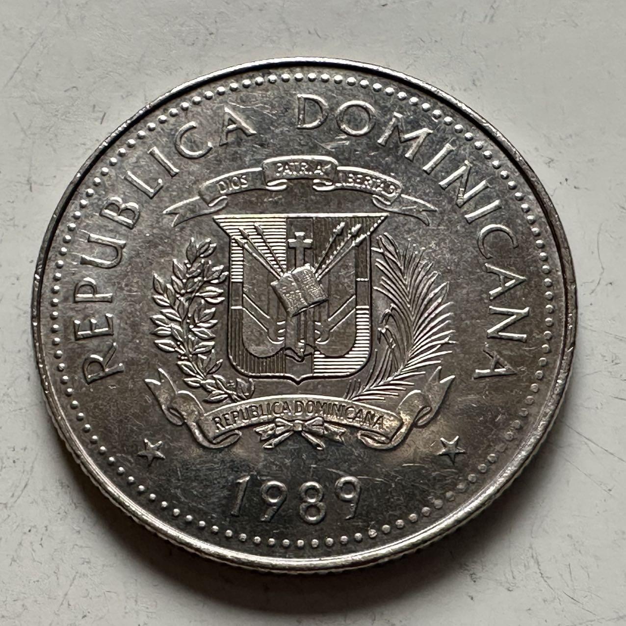 🌹外币初藏🌹🐯2025年第141场  每周二四六晚8️⃣点 接代拍 多米尼加1989年25分