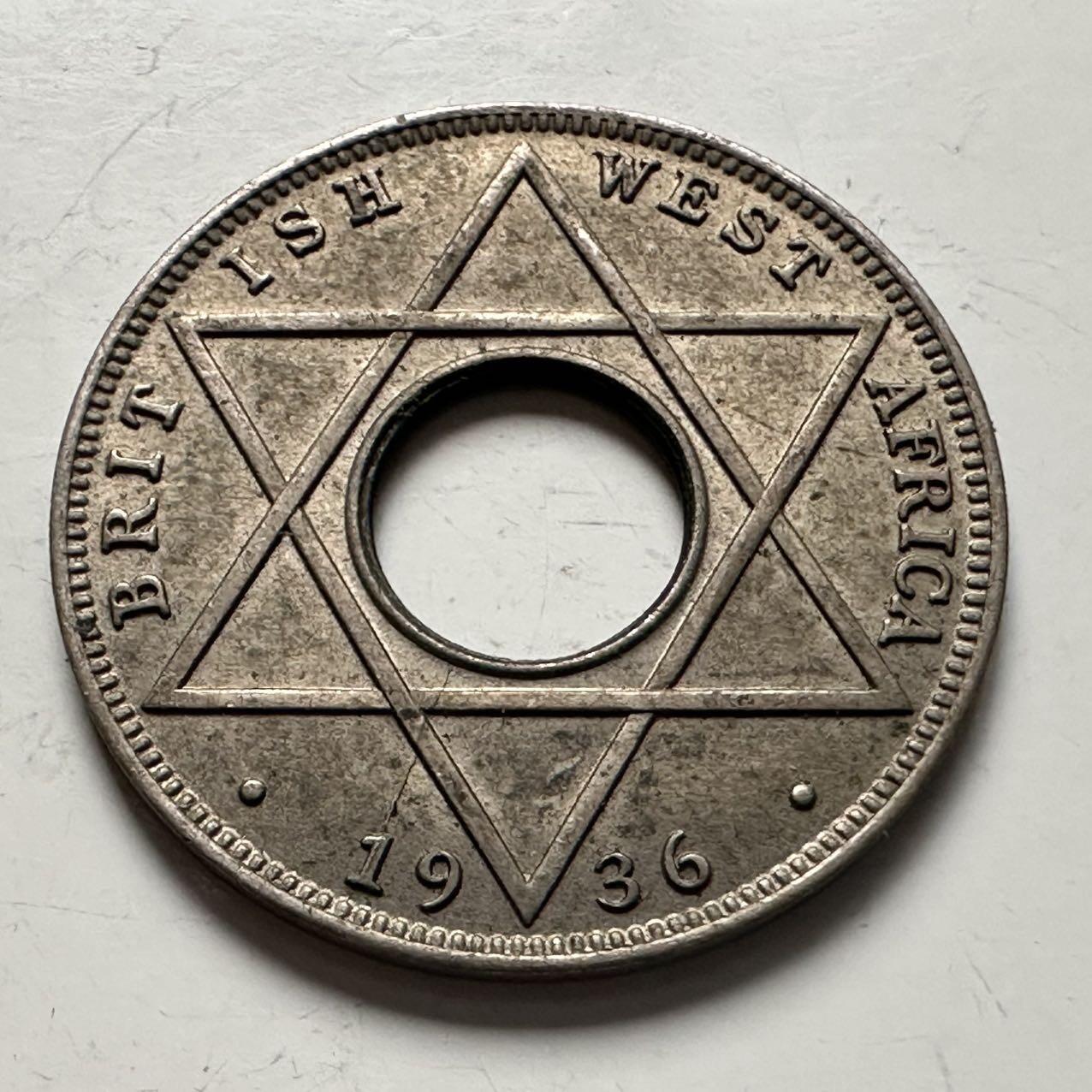 🌹外币初藏🌹🐯2025年第141场  每周二四六晚8️⃣点 接代拍 英属西非1936年 爱八 1/10便士