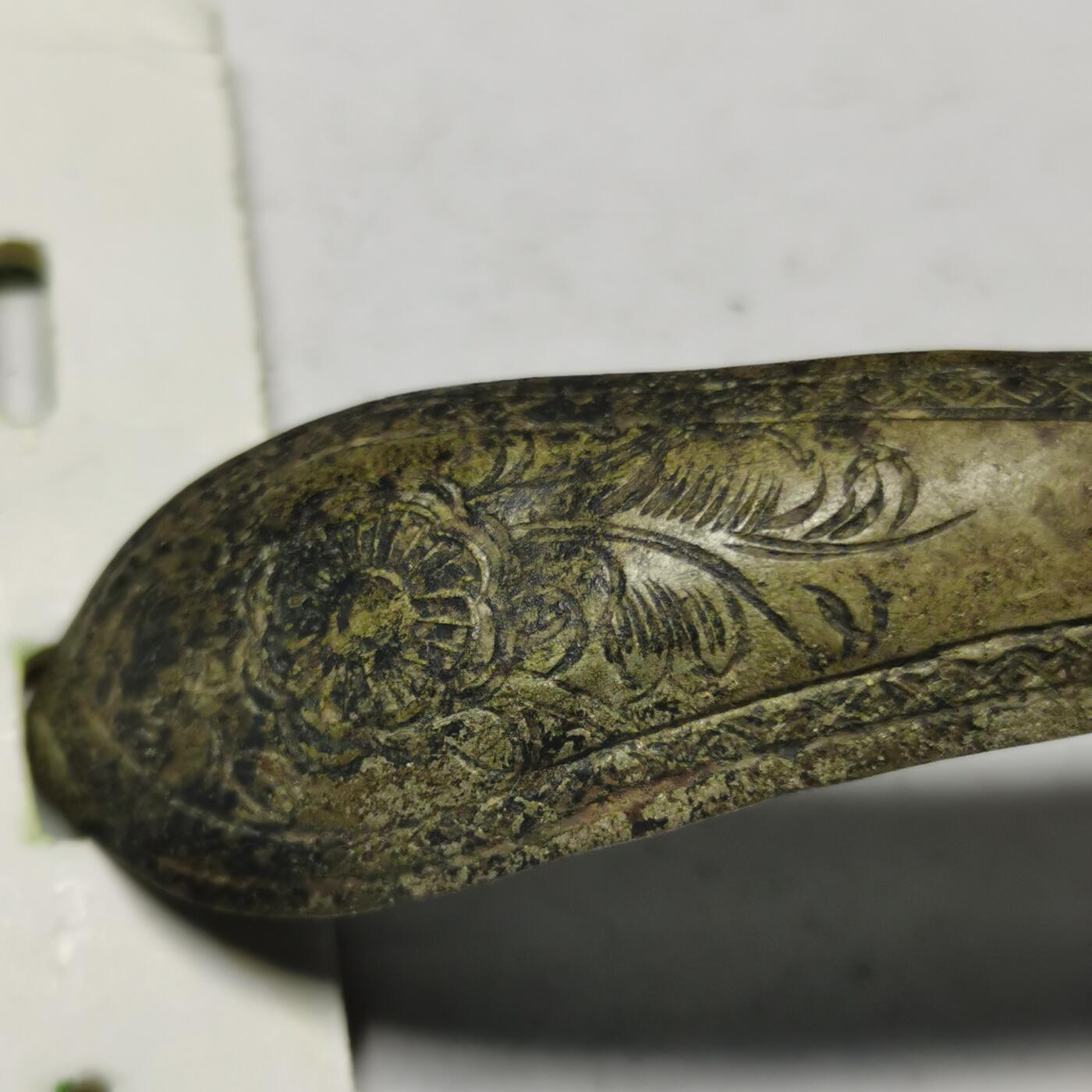 杂件专场89期 清代老银花纹发簪