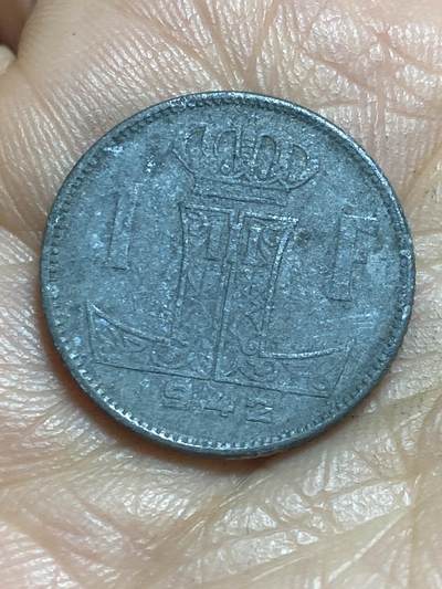 2025年第一百三十七场(总第一百六十三场）外国好品散币场(免佣金) - 比利时🇧🇪1942年1法郎(二战德国占领时期，左法语右荷语版)