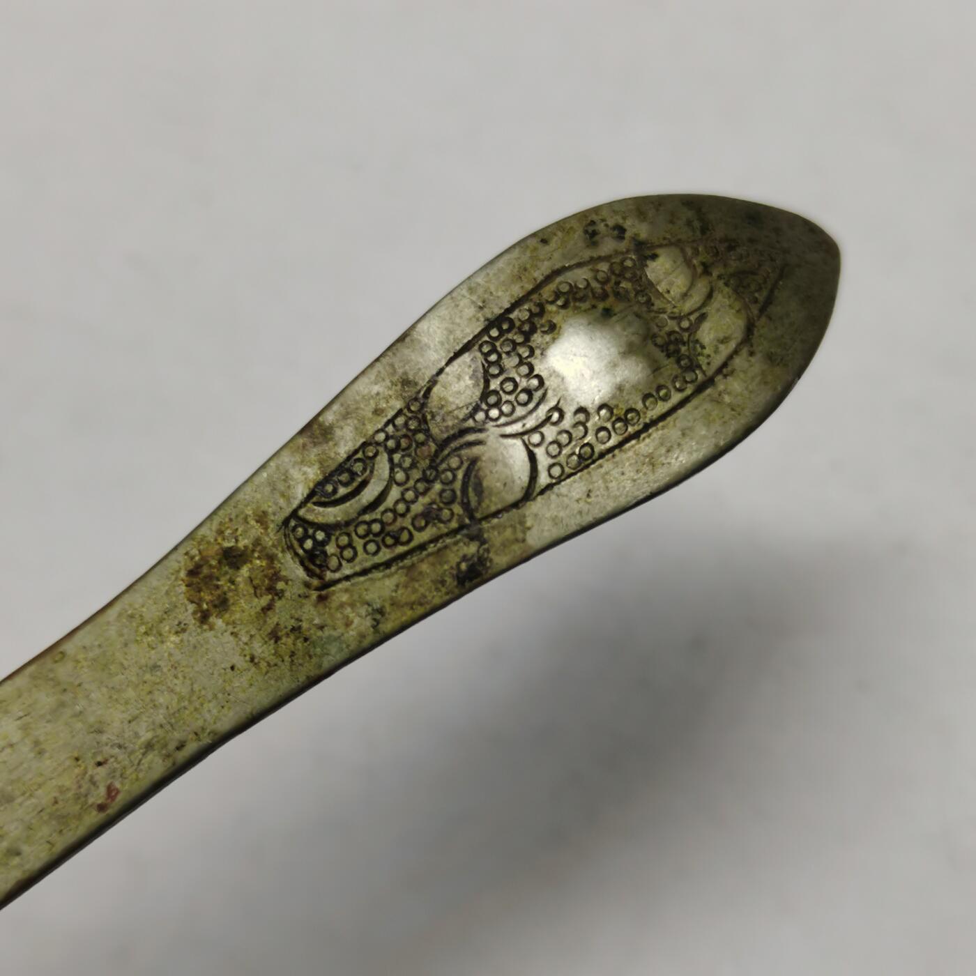 杂件专场89期 清代老银花纹发簪