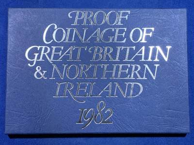 《竞宝斋》第448场 周日，周一，2场连拍 （全场包邮） - 英国1982年 精致套币 7枚币和1枚章 不多见 状态好  细节见图