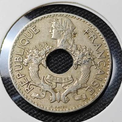 KK钱币收藏小铺 第381期  2月预留时间 周末发货 - 1938法属印度支那5分