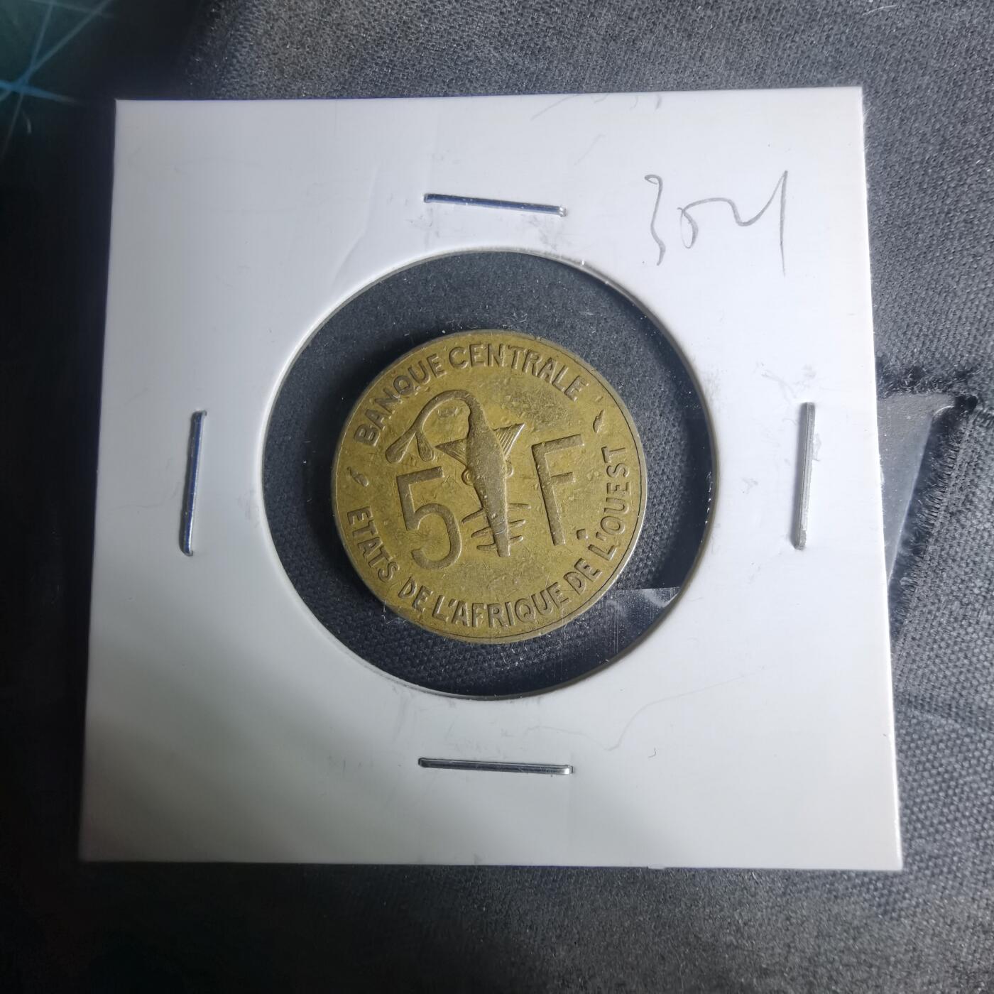 沼泽如烟--第935场 西非1987年5法郎