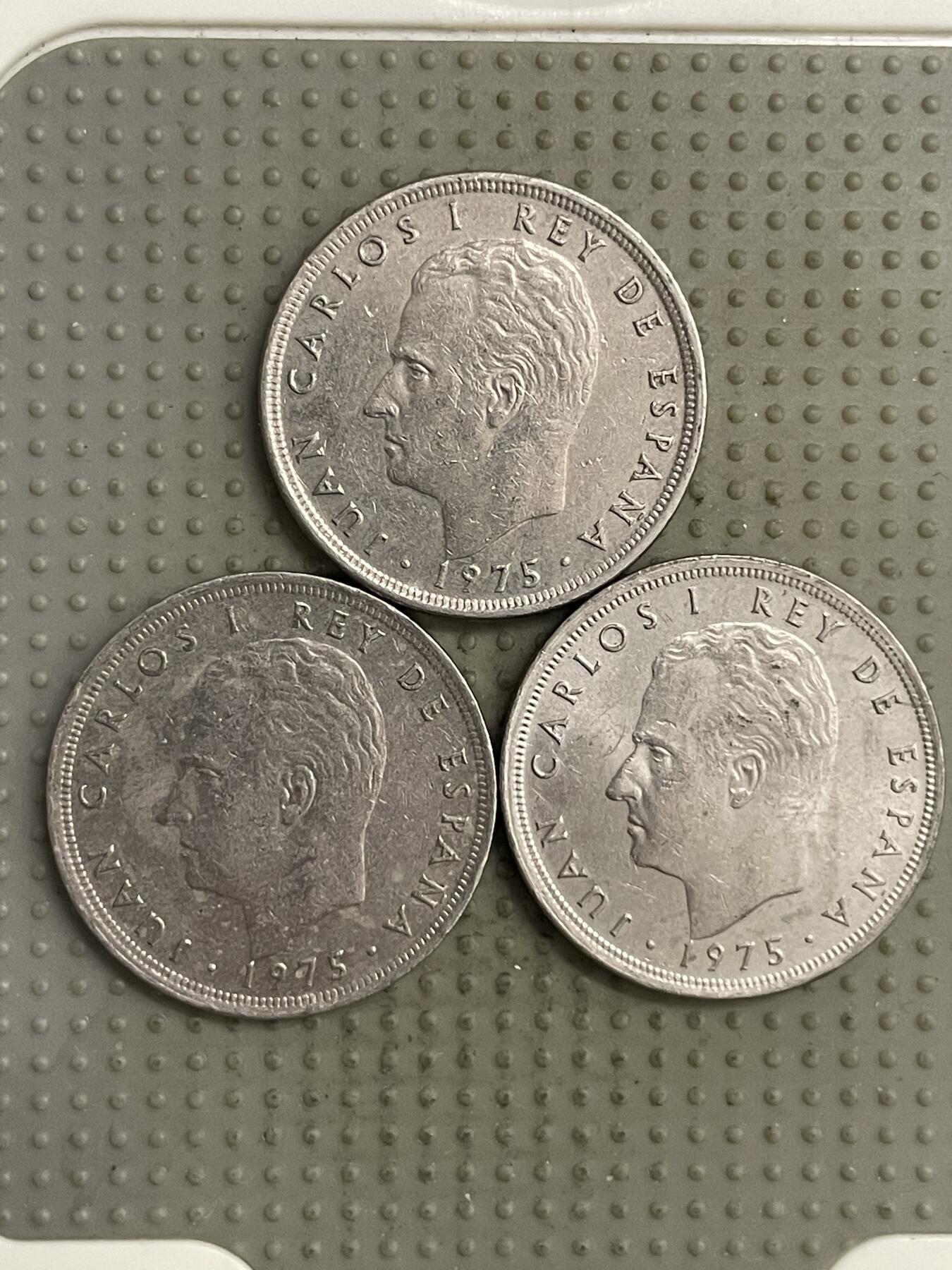 2025年第140场各国散币拍卖（总第140场） 西班牙1975年版5比赛塔3枚