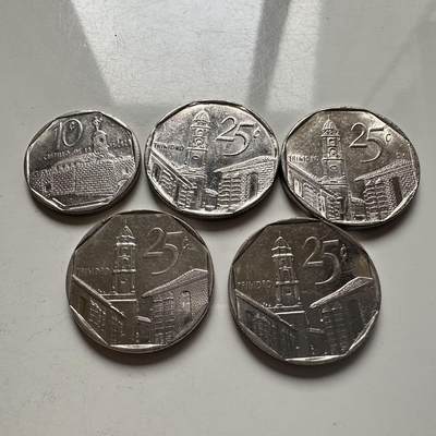 🌹外币初藏🌹🐯2025年第141场  每周二四六晚8️⃣点 接代拍 - 古巴外汇币5枚 有章型和币型