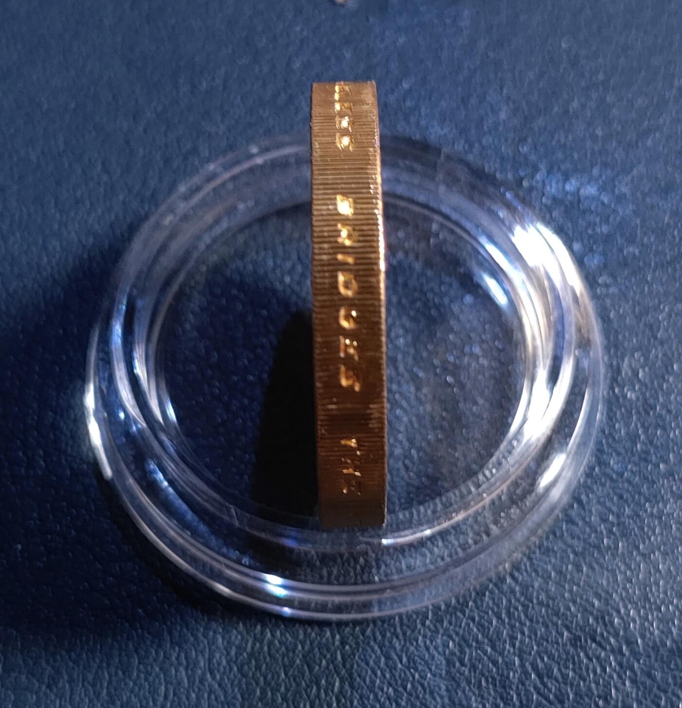 原盒证 2001年英国纪念马可尼首跨大西洋无线电传输2镑银币（鎏金加厚币）