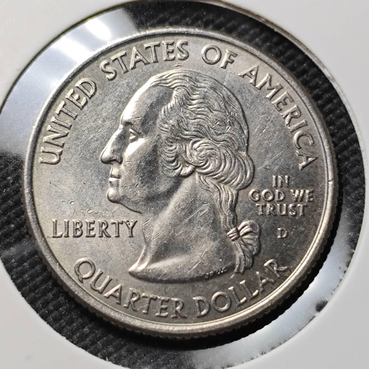 KK钱币收藏小铺 第380期  2月预留时间 周末发货  美国25分纪念币 好品