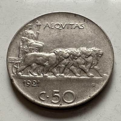 🌹外币初藏🌹🐯2025年第141场  每周二四六晚8️⃣点 接代拍 - 意大利1921年50分 光边