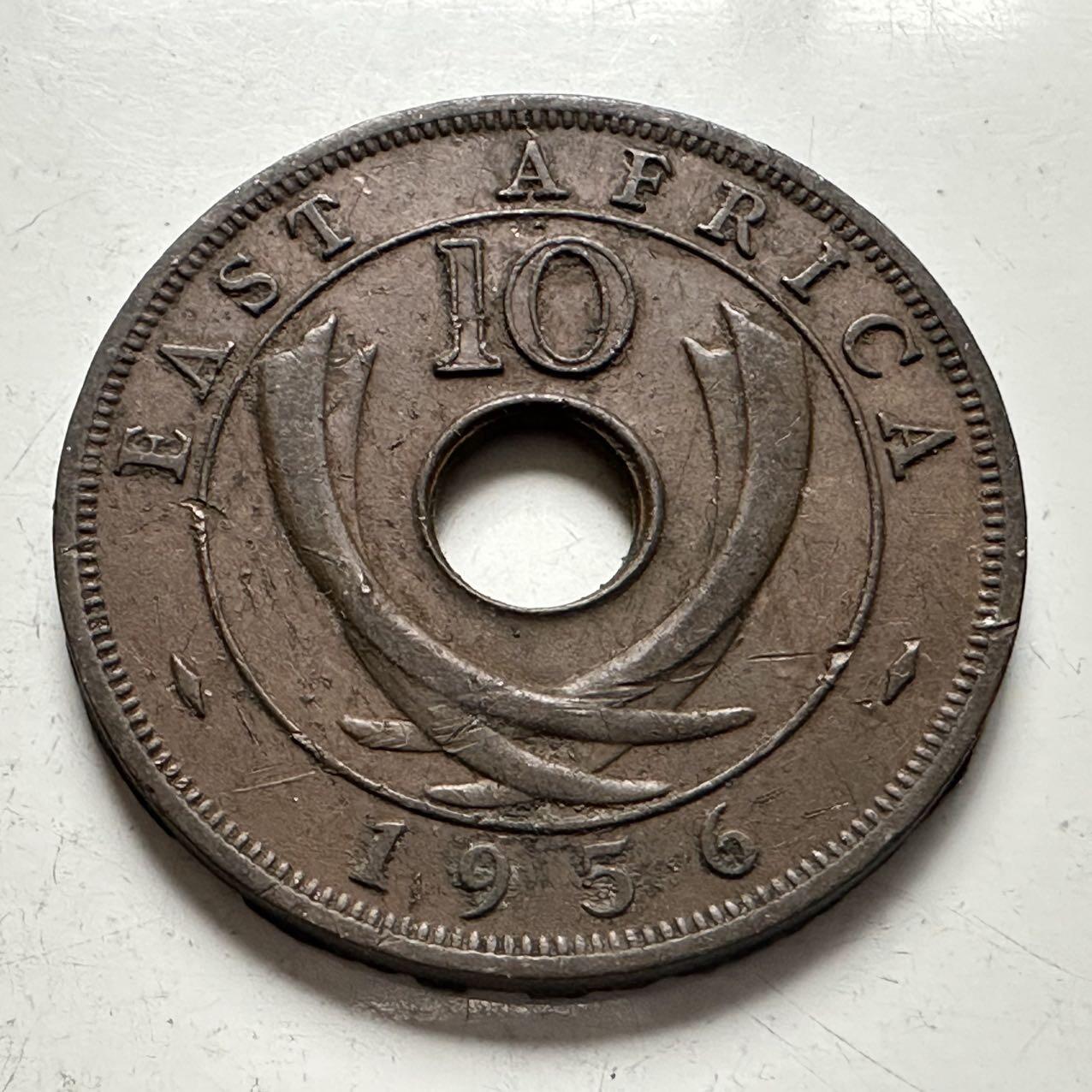 🌹外币初藏🌹🐯2025年第141场  每周二四六晚8️⃣点 接代拍 英属东非1956年10分