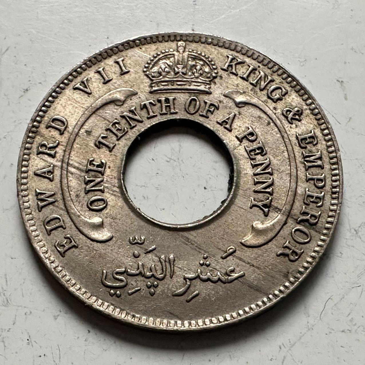 🌹外币初藏🌹🐯2025年第141场  每周二四六晚8️⃣点 接代拍 英属西非1908年1/10便士 b