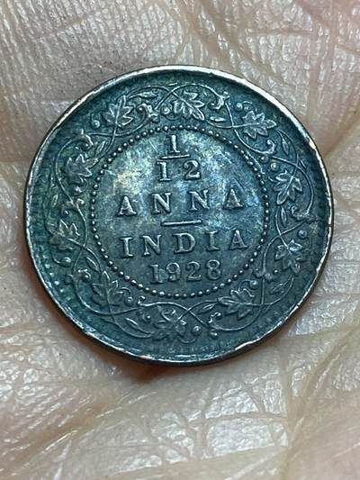 2025年第一百三十七场(总第一百六十三场）外国好品散币场(免佣金) - 英属印度1928年1/12安娜(乔治五世时期)