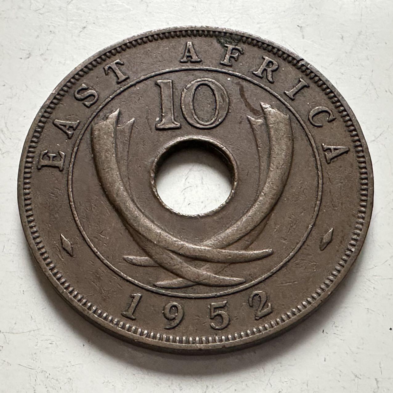 🌹外币初藏🌹🐯2025年第141场  每周二四六晚8️⃣点 接代拍 英属东非1952年10分