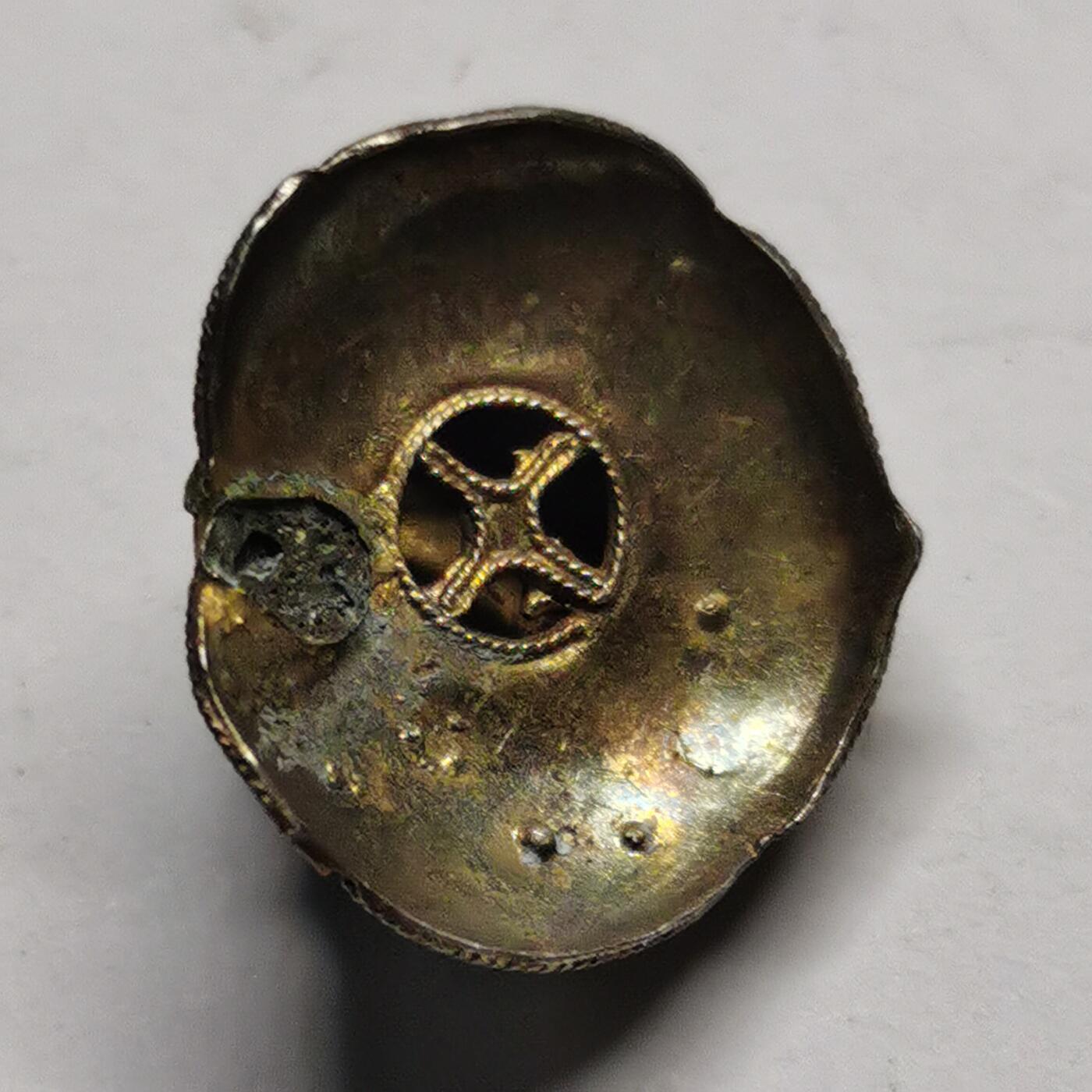 杂件专场89期 清代老银心形花