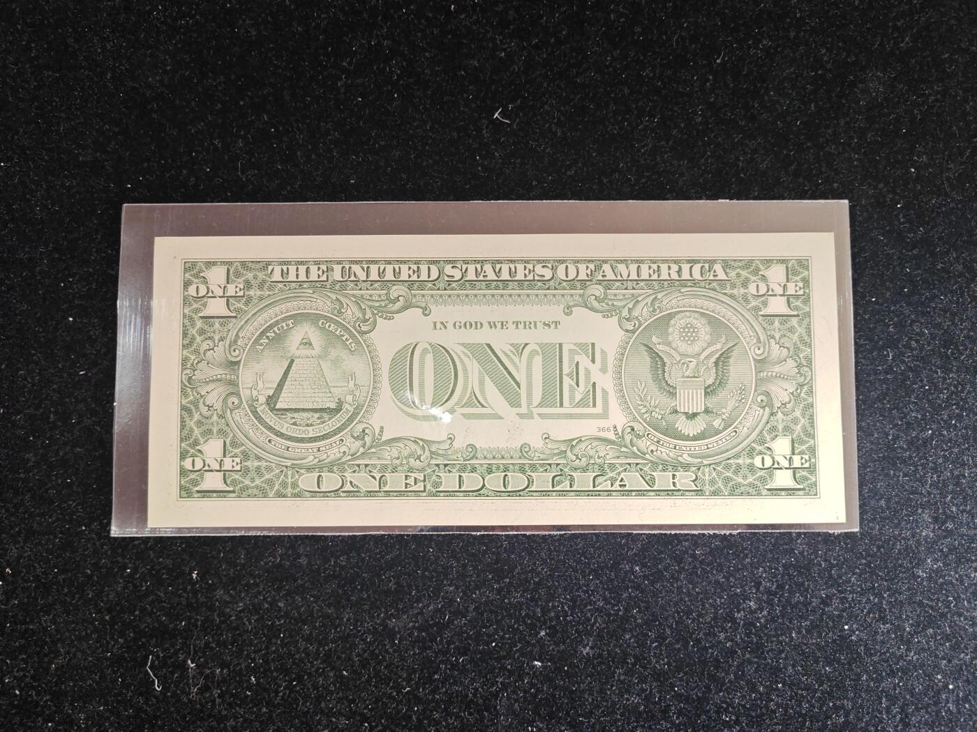 美国纸币 1995年 1美元 I区 无47 全新UNC