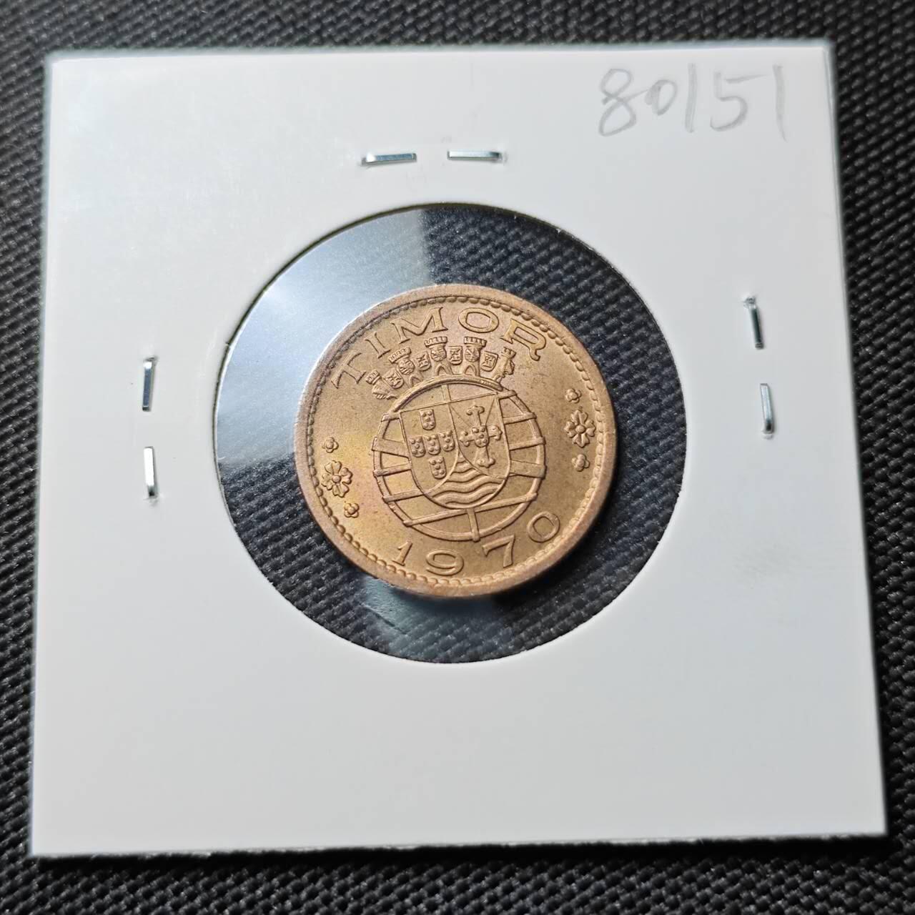 KK钱币收藏小铺 第380期  2月预留时间 周末发货  1970葡属东帝汶50分 好品