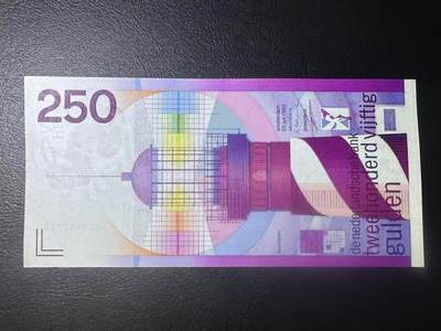 【Blue Auction】世界纸币精拍第763期——18级TOP拍卖/信誉/品质/专业/高效💫 -  荷兰 1985年250盾 灯塔  AU+