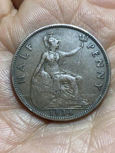 2025年第一百三十七场(总第一百六十三场）外国好品散币场(免佣金) - 英国🇬🇧1934年半便士(乔治五世第三版)
