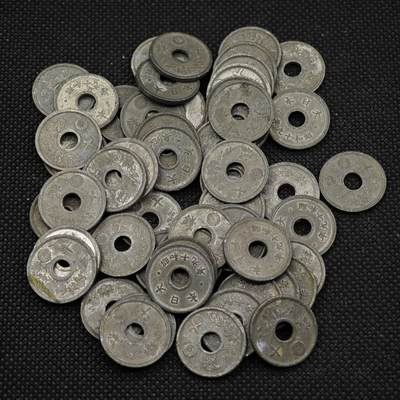 【淘币小摊】实时拍第八百三十一拍   散币场   满百包邮可预留二周 每周一统一发货   -  日本十钱锡币54枚