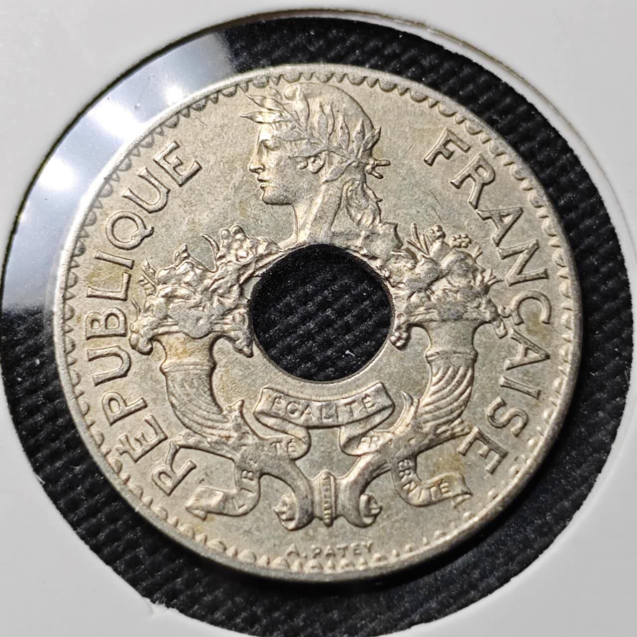 KK钱币收藏小铺 第380期  2月预留时间 周末发货  法属印支5分镍币