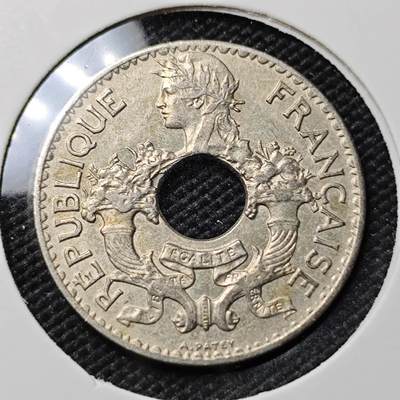 KK钱币收藏小铺 第380期  2月预留时间 周末发货 -  法属印支5分镍币