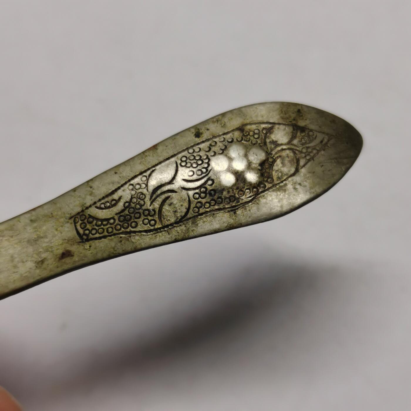 杂件专场89期 清代老银花纹发簪