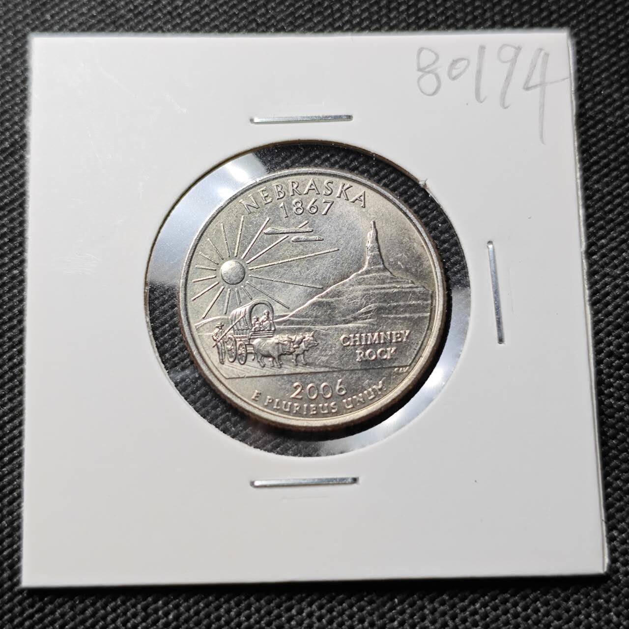 KK钱币收藏小铺 第380期  2月预留时间 周末发货  美国25分纪念币 好品