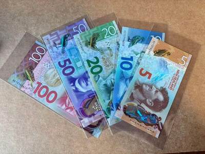 【Blue Auction】世界纸币精拍第763期——18级TOP拍卖/信誉/品质/专业/高效💫 - 【一组5张 含获奖钞】新西兰5-100元 全新UNC