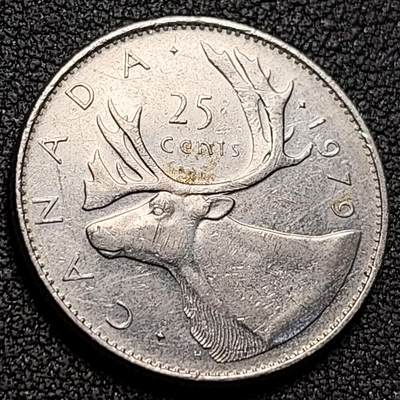 泉币菌-第147场-精品福利场 - 高币值 加拿大1979年1/4加拿大元 伊丽莎白二世 驯鹿 24mm