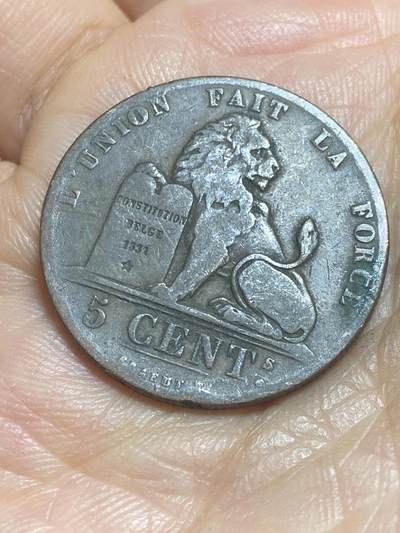 2025年第一百三十七场(总第一百六十三场）外国好品散币场(免佣金) - 少见品种–比利时🇧🇪1850年5分(利奥波德一世时期)