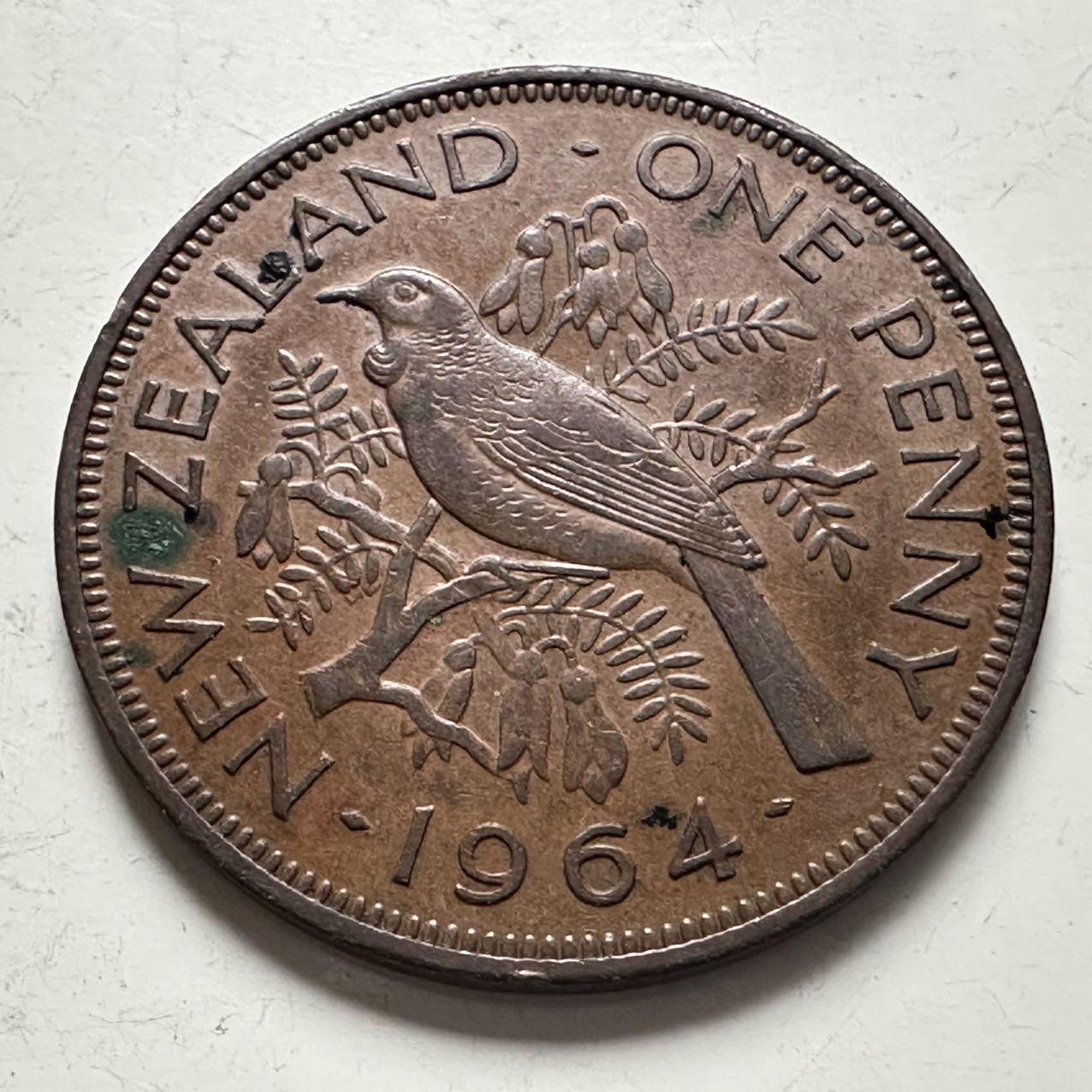 🌹外币初藏🌹🐯2025年第141场  每周二四六晚8️⃣点 接代拍 新西兰1964年一便士