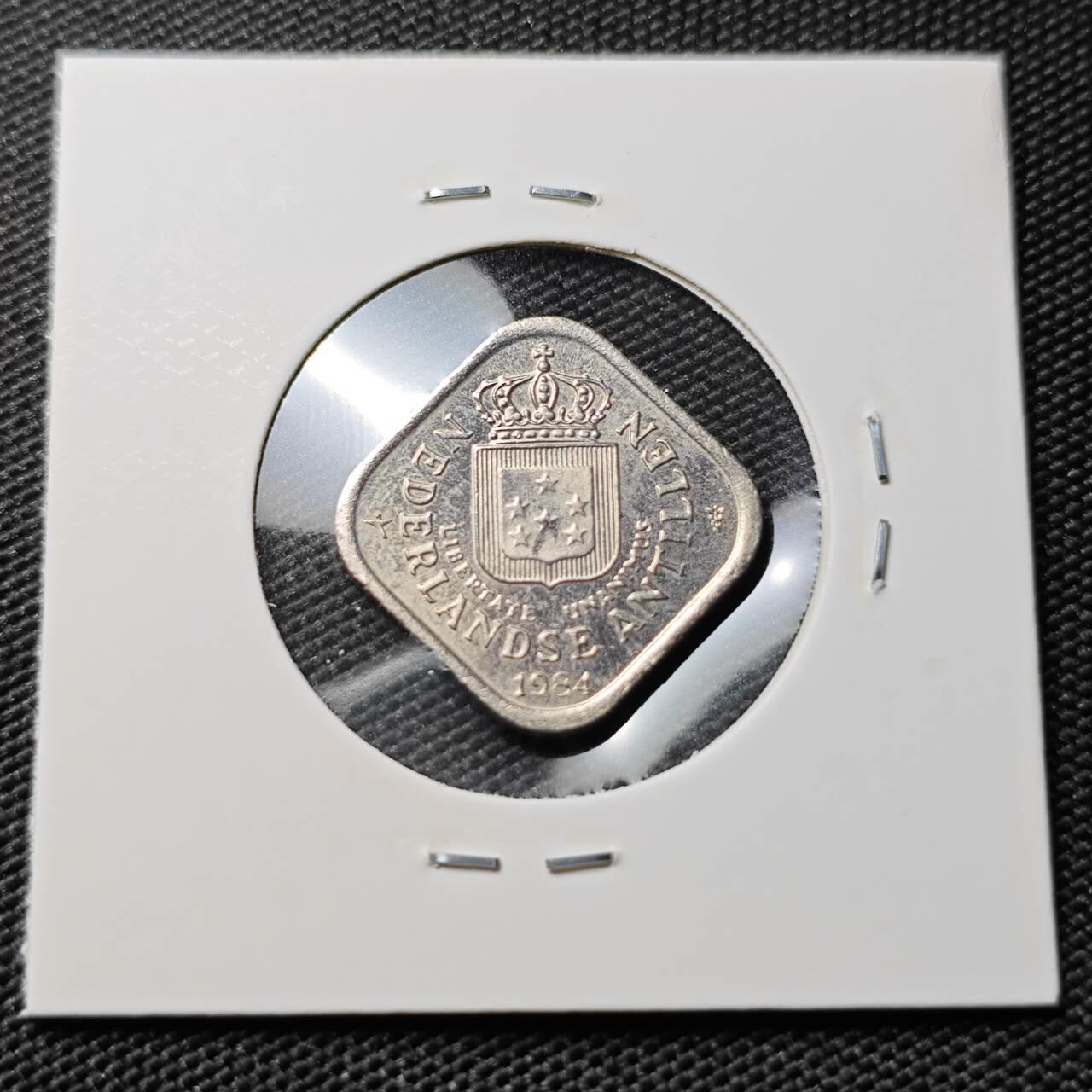 KK钱币收藏小铺 第380期  2月预留时间 周末发货  1984荷属安地列斯5分