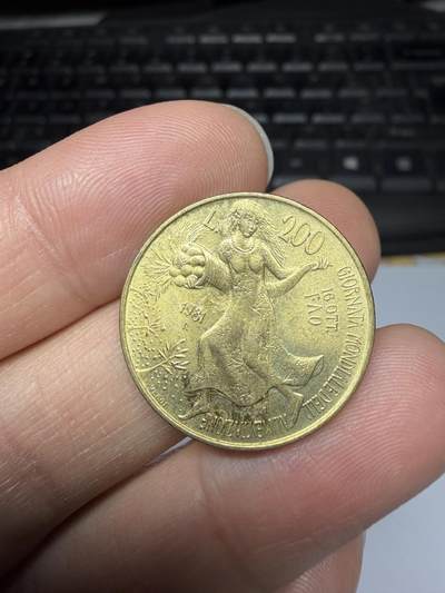 2025年集古藏今外币拍卖第十一期-第1场—（总第291拍），可以寄存60天，满160元包邮。 - 意大利200里拉纪念币