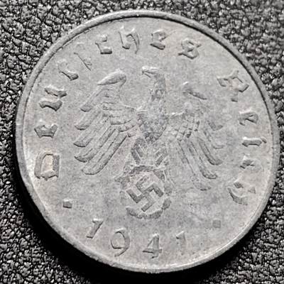 泉币菌-第147场-精品福利场 - 少见 二战时期 1941年 德国10芬尼 3.5g 21mm