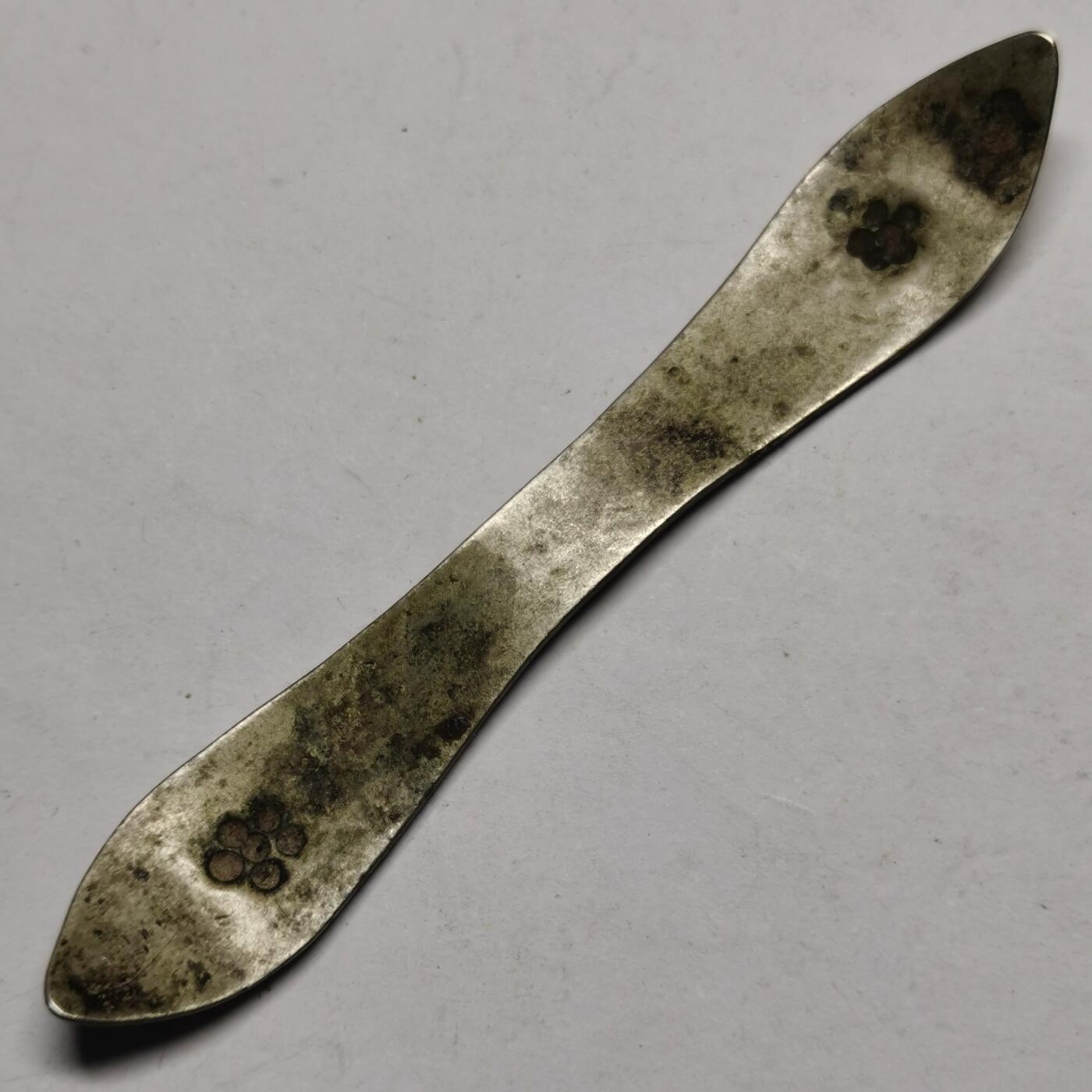 杂件专场89期 清代老银花纹发簪