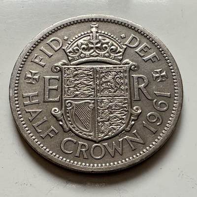 🌹外币初藏🌹🐯2025年第141场  每周二四六晚8️⃣点 接代拍 - 英国1961年半克朗