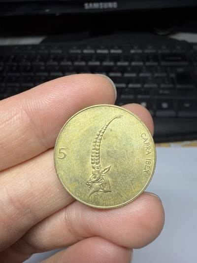 2025年集古藏今外币拍卖第十一期-第1场—（总第291拍），可以寄存60天，满160元包邮。 - 1998年斯洛文尼亚5元