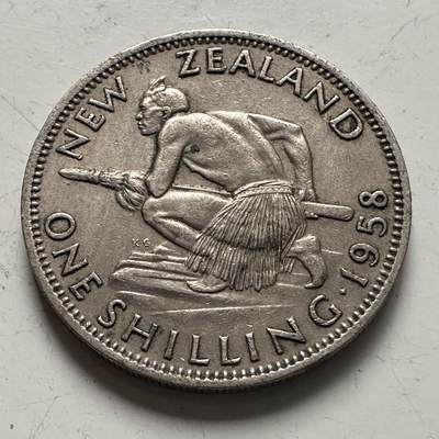 🌹外币初藏🌹🐯2025年第141场  每周二四六晚8️⃣点 接代拍 - 新西兰1958年一先令