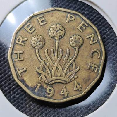 KK钱币收藏小铺 第380期  2月预留时间 周末发货 -  1944英国3便士铜币