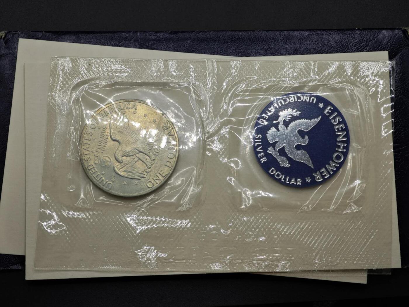 【淘币小摊】实时拍第八百三十拍   银币套币场   满百包邮可预留二周 每周一统一发货   美国1971年月球鹰美元银币24.6克400银银价138