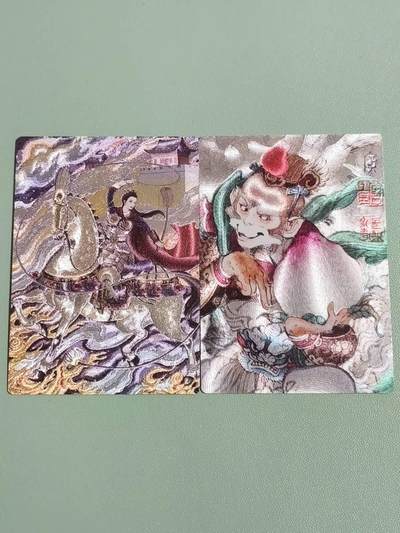 光影卡牌第27期，各家亲签，各家套卡，持续收拍品 - 昆仑万象特卡，非严扈三娘＋李广孙悟空，粗闪工艺
